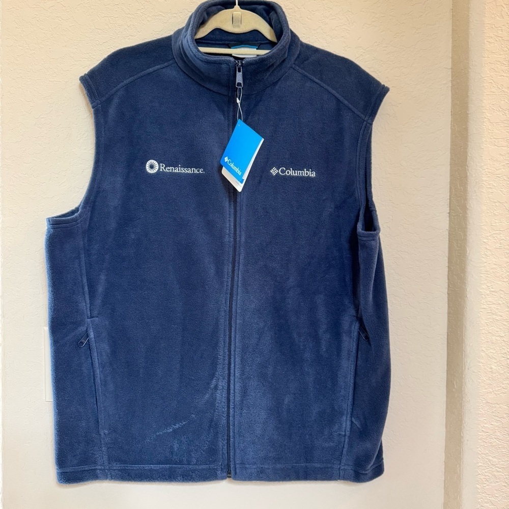 Columbia Navy Blue Fleece Vest Size L